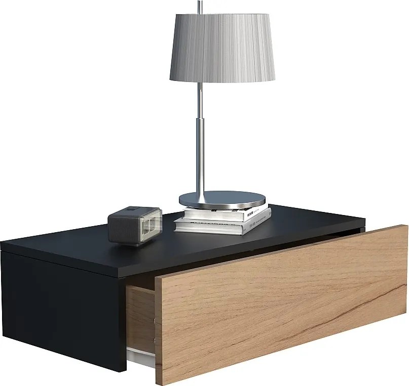 Drewniana ściana wisząca stolik nocny Usal M 60 cm