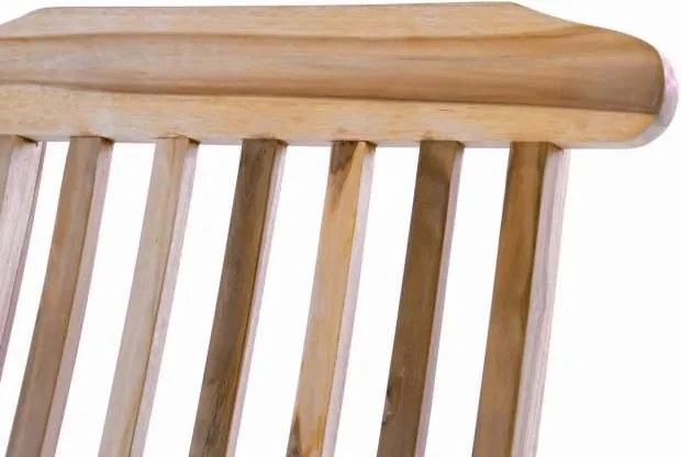 Leżak Garth z drewna tekowego z podnóżkiem