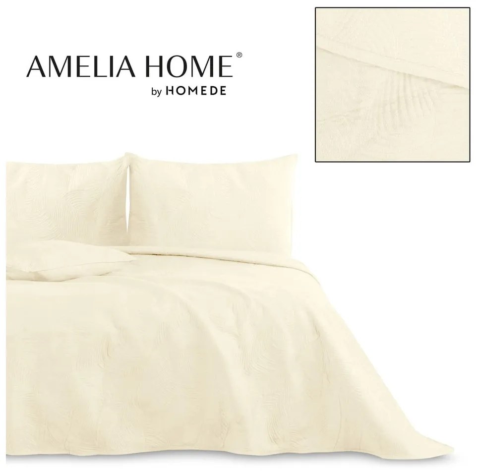 Kremowa narzuta na łóżko dwuosobowe 200x220 cm Palsha – AmeliaHome