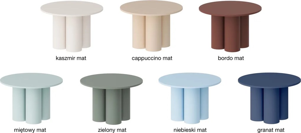 Zestaw 2 pastelowych stolików Como Hubertus mat