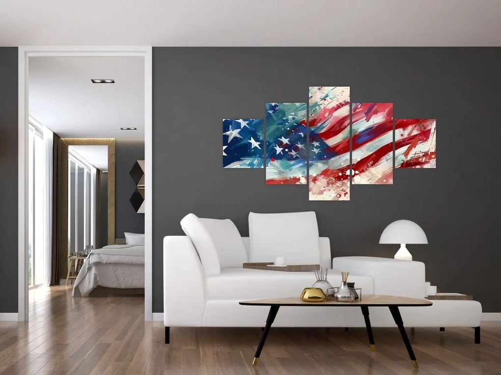 Obraz - Flaga USA (125x70 cm)