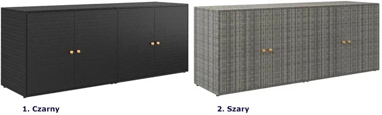 Szara podwójna szafka balkonowa gospodarcza do garażu L9-S08