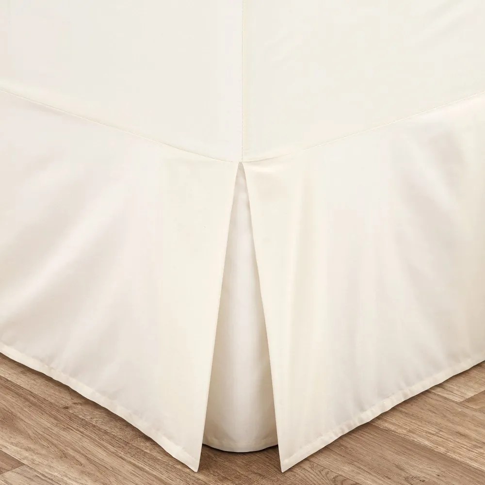 Kremowy pokrowiec na ramę łóżka z perkalu z gumką 90x190 cm Easy Iron Percale – Catherine Lansfield