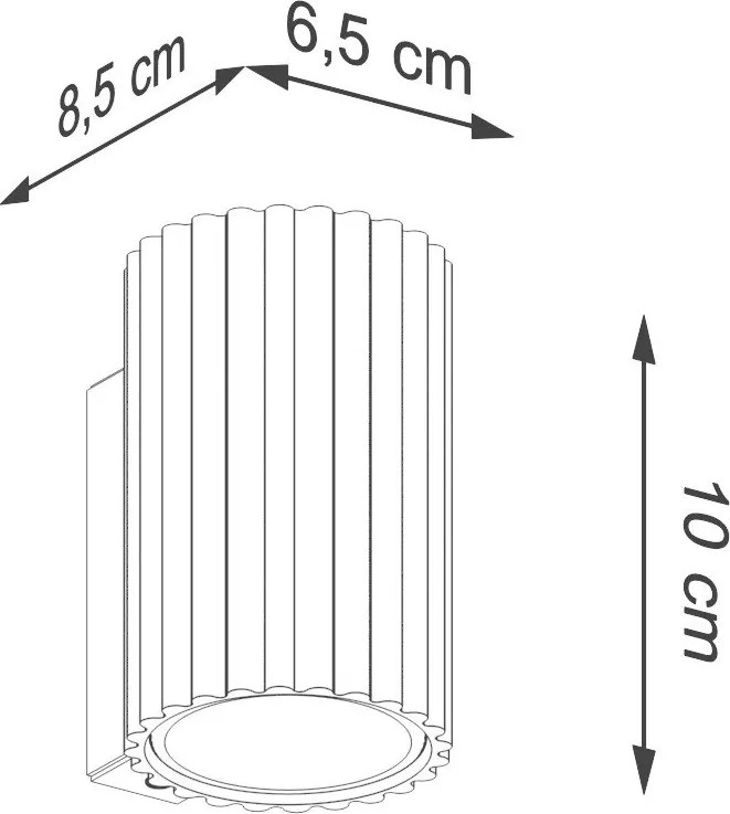 Szarobrązowy metalowy kinkiet ø 6,5 cm Gleam – Sollux