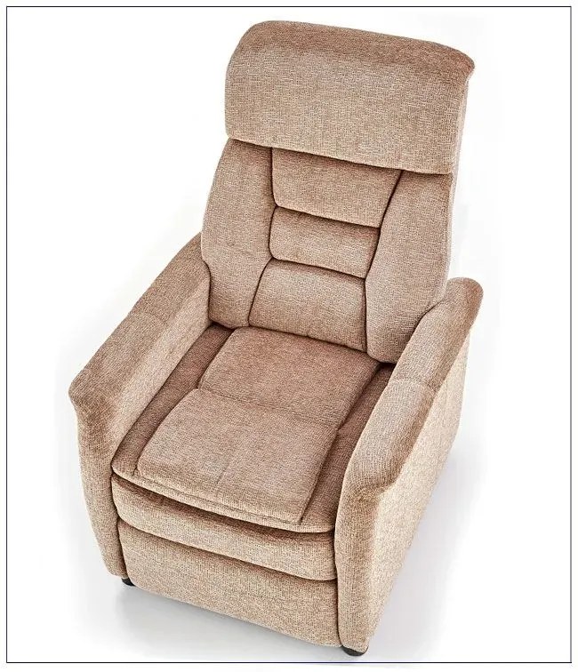 Beżowy Rozkładany Fotel Wypoczynkowy H4-P97