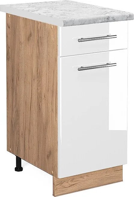 Szafka dolna do kuchni biały wysoki połysk 40x60x82 fame-line