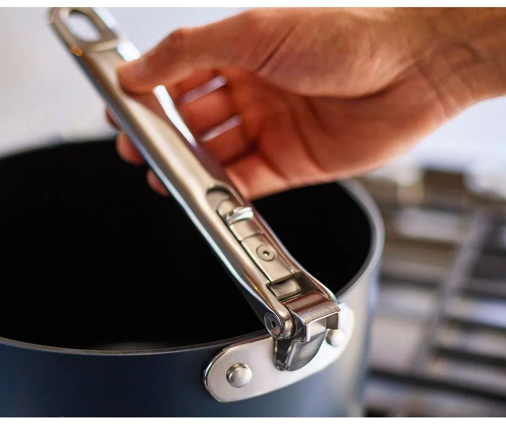 Garnki z pokrywką i powłoką ceramiczną odpowiednie na indukcję zestaw 3 szt. Space – Joseph Joseph