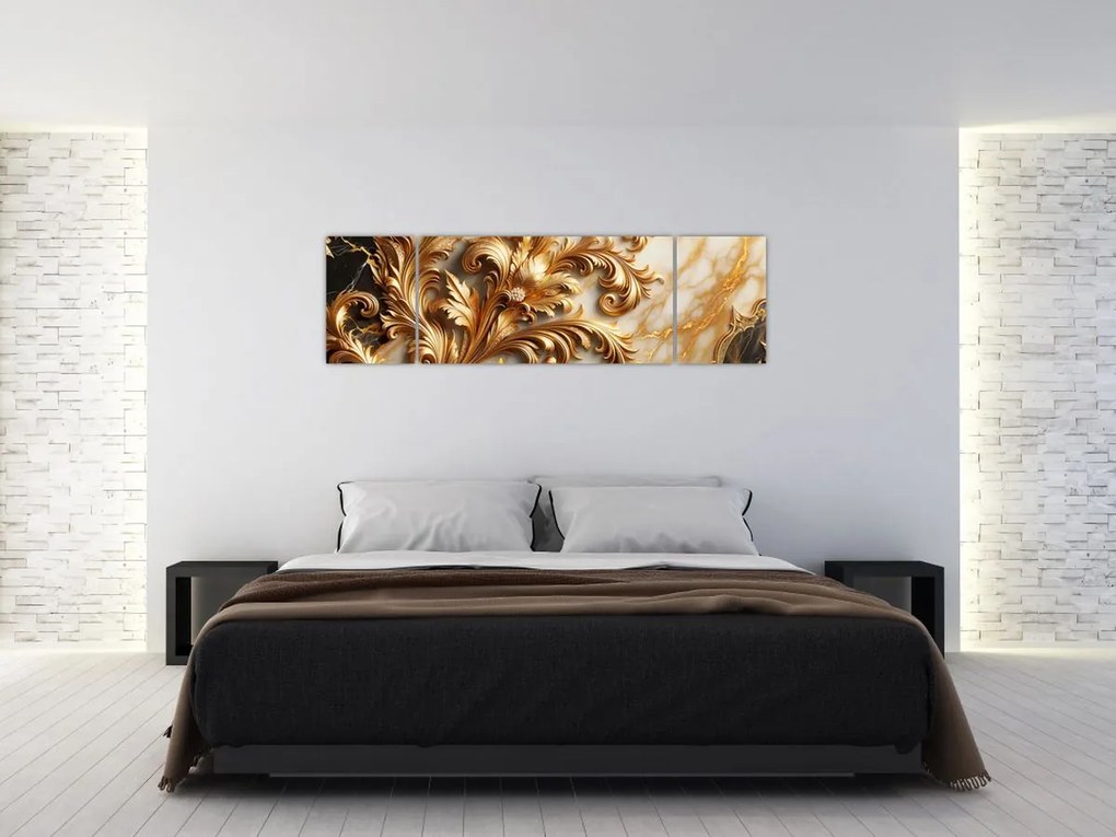 Obraz - Marmur ze złotem (170x50 cm)