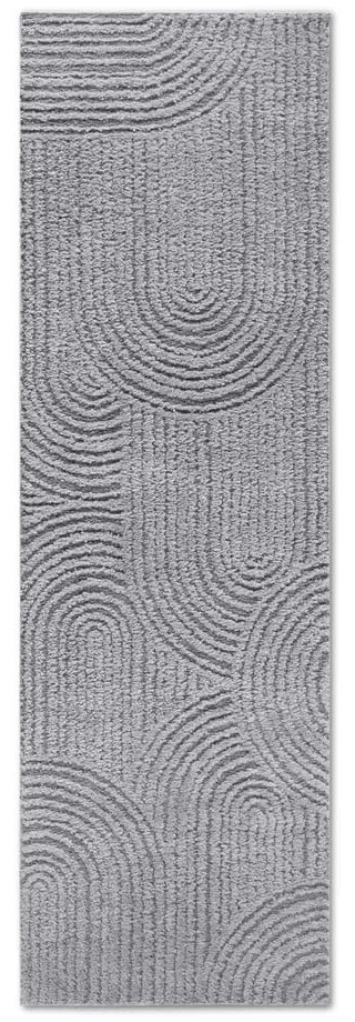 Szary chodnik 80x240 cm Chappe Light Grey – Elle Decoration