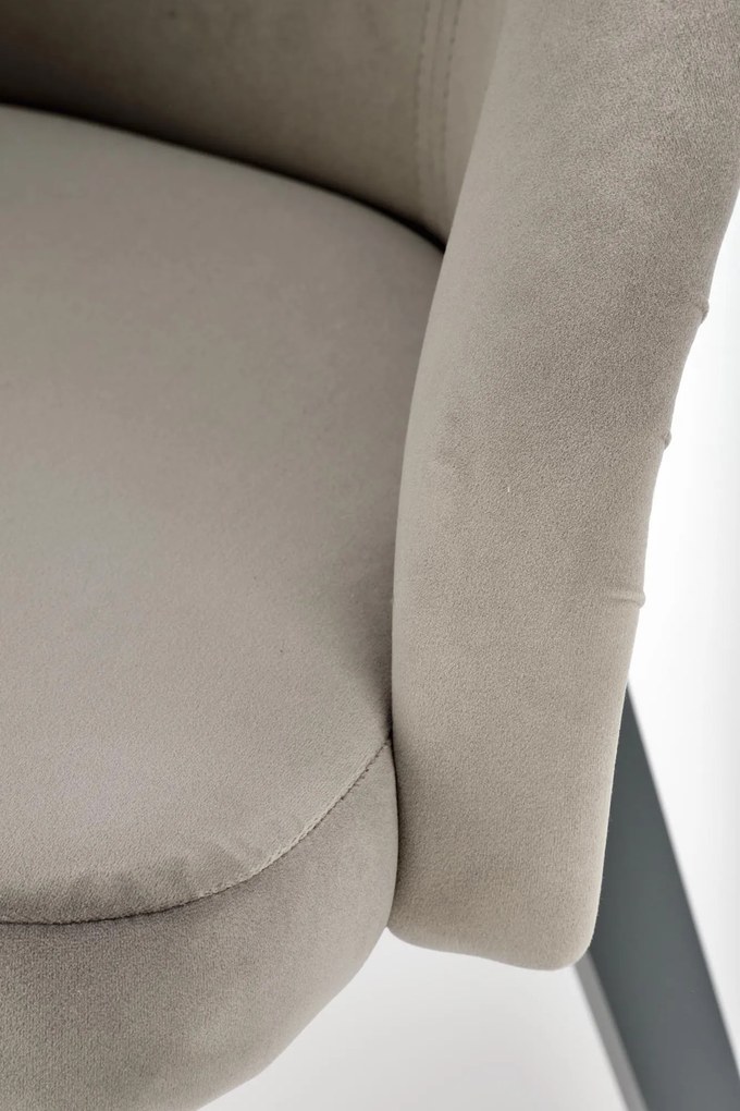 Krzesło tapicerowane grafit/grafit welurowe TOLEDO 2