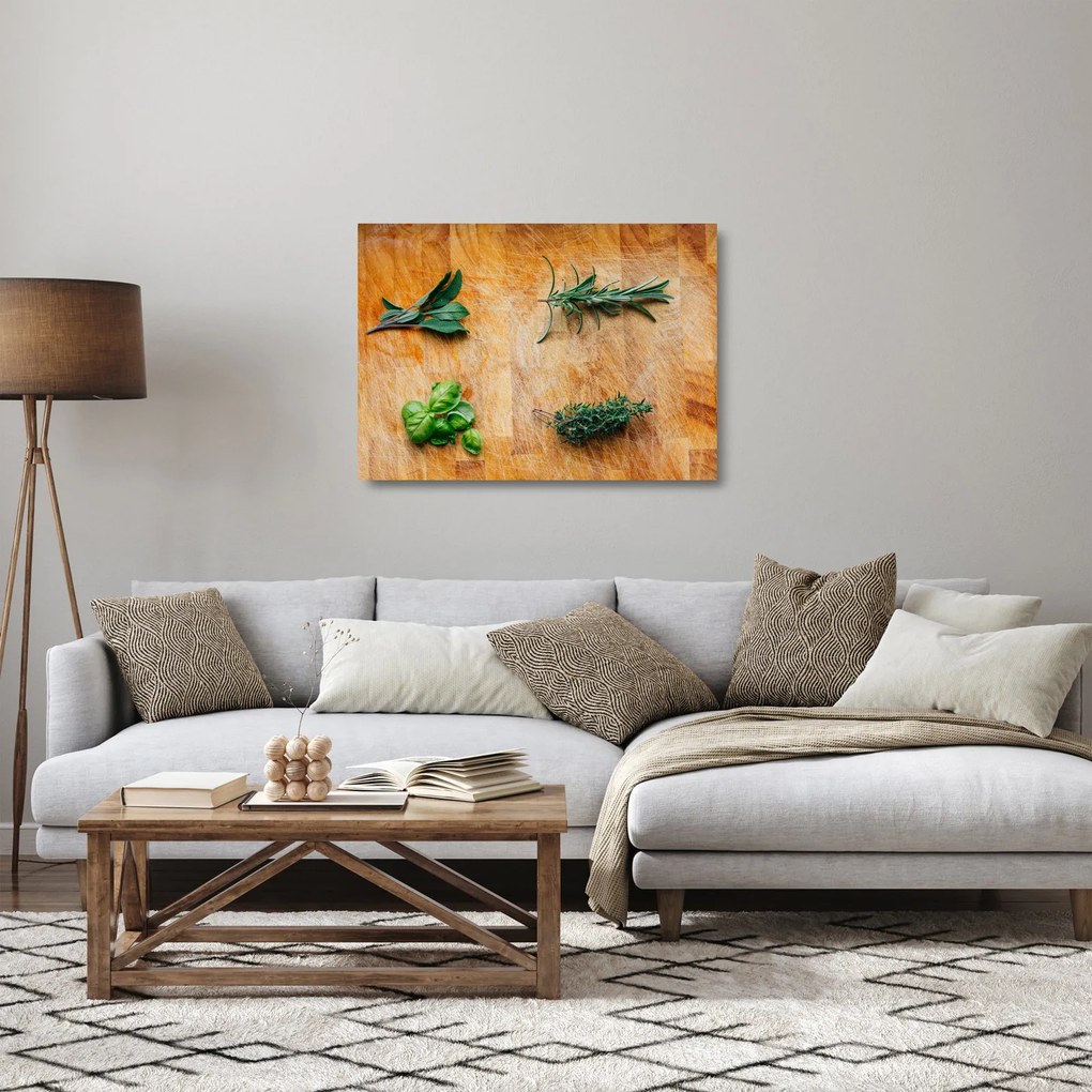 Obraz na szkle - Zioła (70x50 cm)