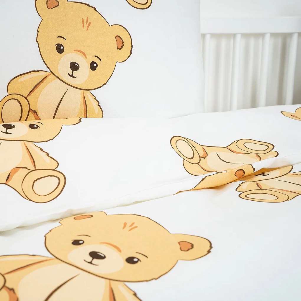 4Home Dziecięca pościel bawełniana do łóżeczka Teddies, 100 x 135 cm, 40 x 60 cm, 100 x 135 cm, 40 x 60 cm