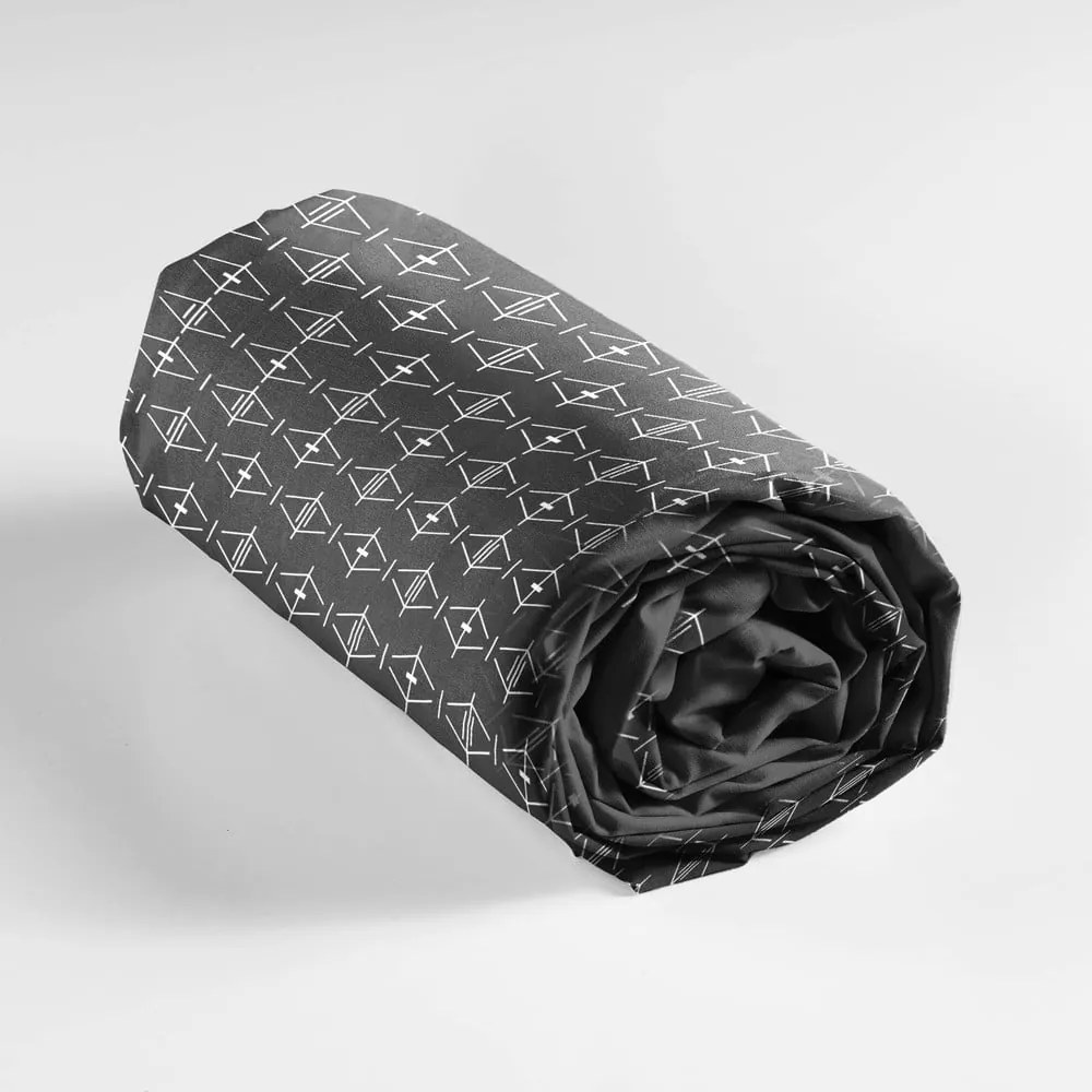 Ciemnoszare bawełniane prześcieradło z gumką 140x190 cm Aristide – douceur d'intérieur