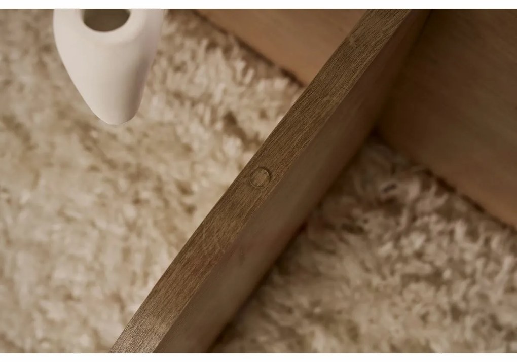 Stolik konferencyjny Aeris Sapphire Oak z ciemnym szkłem