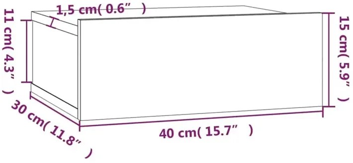 Nowoczesna wisząca szafka nocna biały połysk S2-C59
