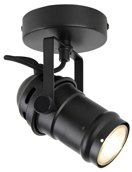 Industrialny reflektor czarny obrotowy i pochylany bez klosza - Movie