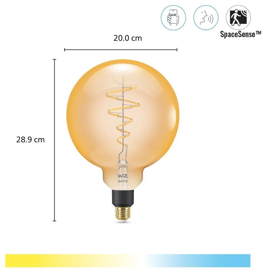 Inteligentna żarówka filamentowa z gwintem E27, 6 W – WiZ