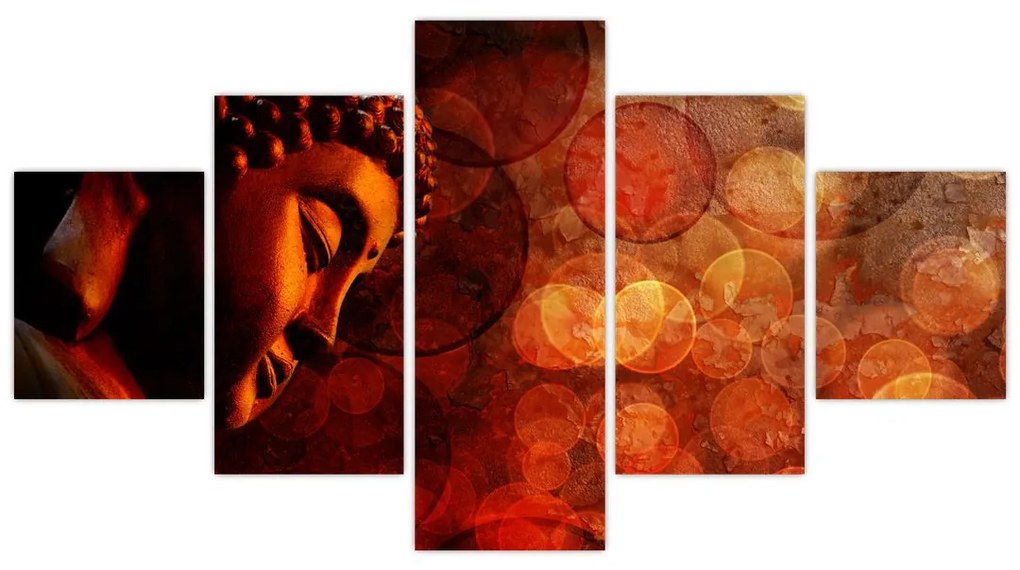 Obraz - Budda w odcieniach czerwieni (125x70 cm)