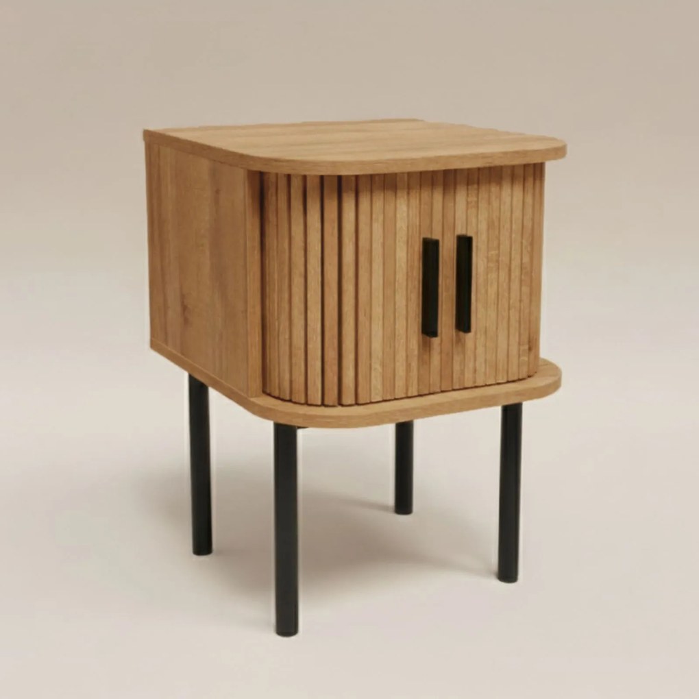 Szafka nocna ryflowana SCAVA, 40 x 40 x 53 cm