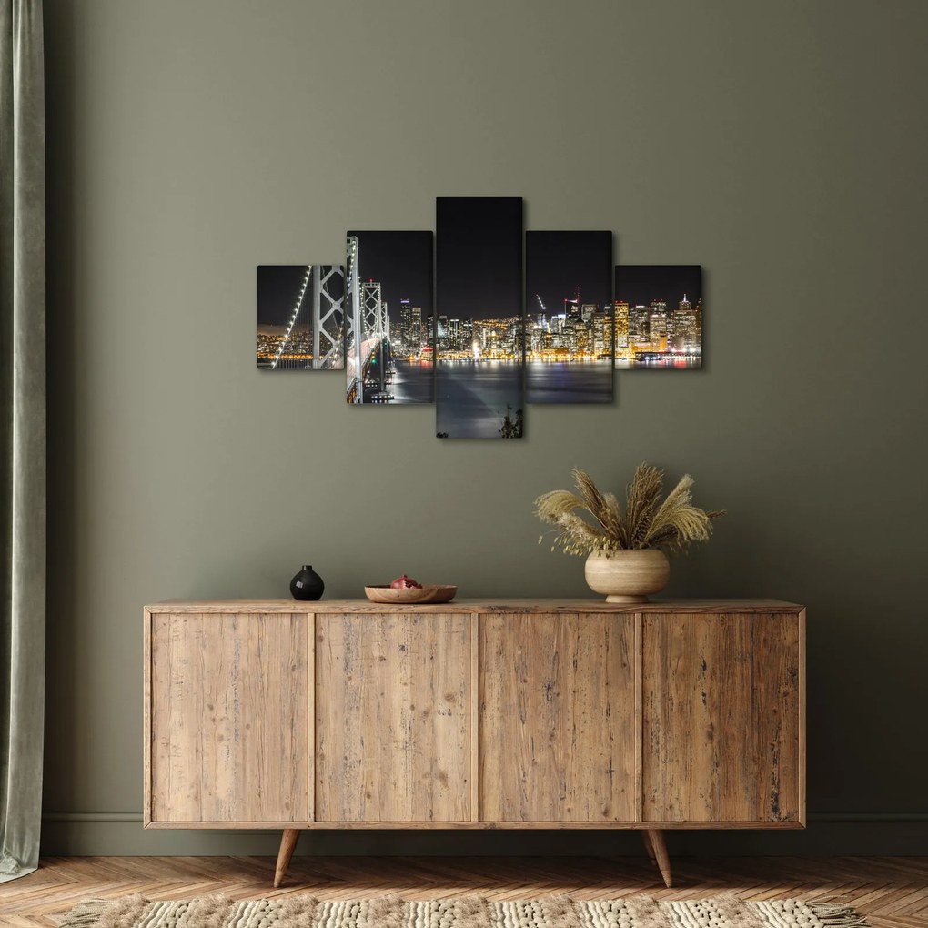 Obraz Brooklyn Bridges i Nowego Jorku (125x70 cm)