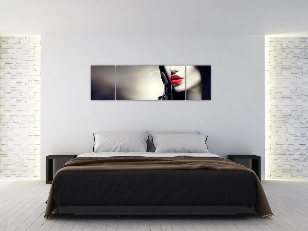 Obraz - Tajemnicza kobieta (170x50 cm)