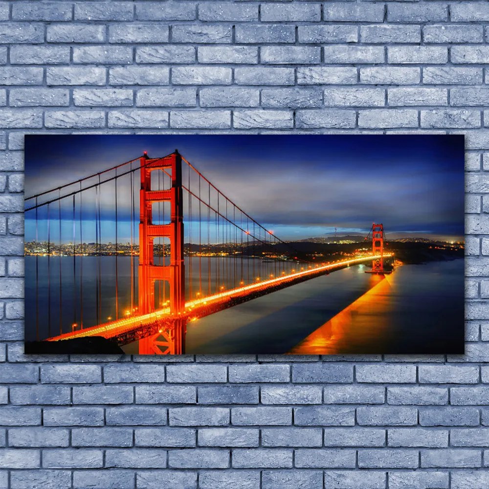 Obraz na płótnie Konstrukcja Stalowego Mostu