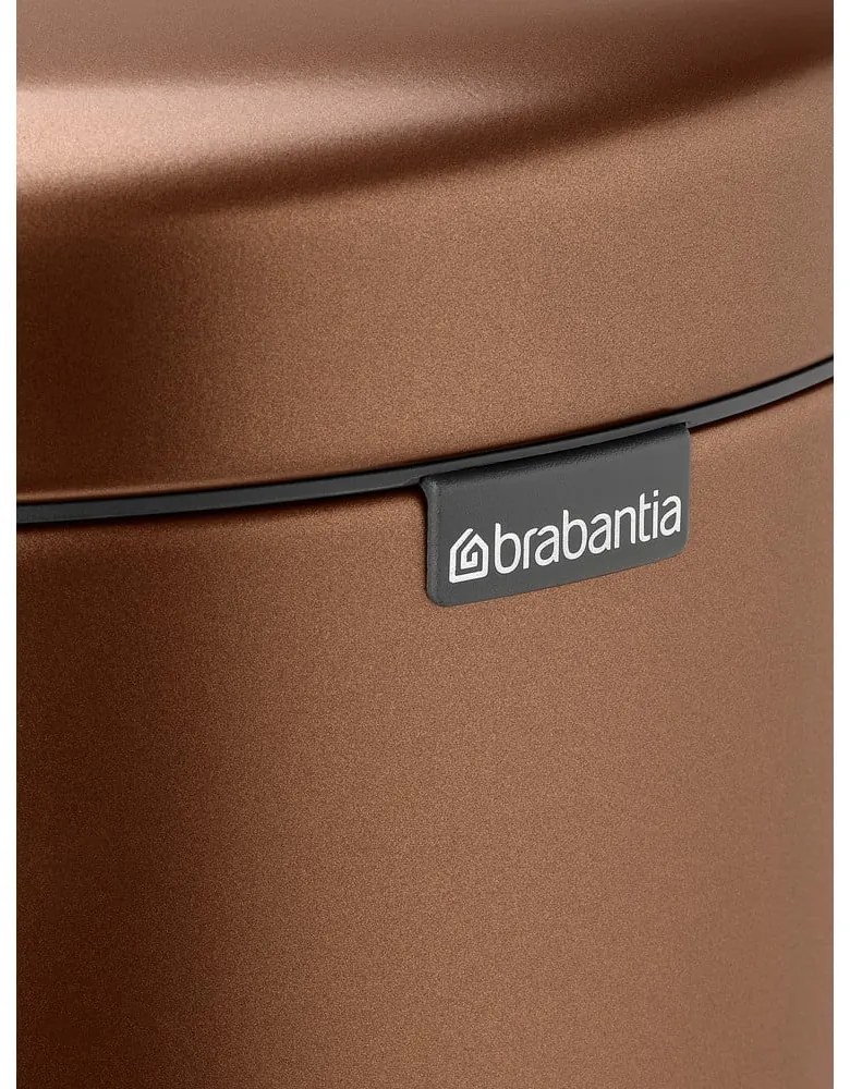 Stalowy kosz na śmieci z pedałem w kolorze brązu 30 l NewIcon – Brabantia