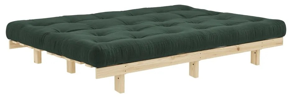 Ciemnozielona sztruksowa sofa 200 cm Lean – Karup Design