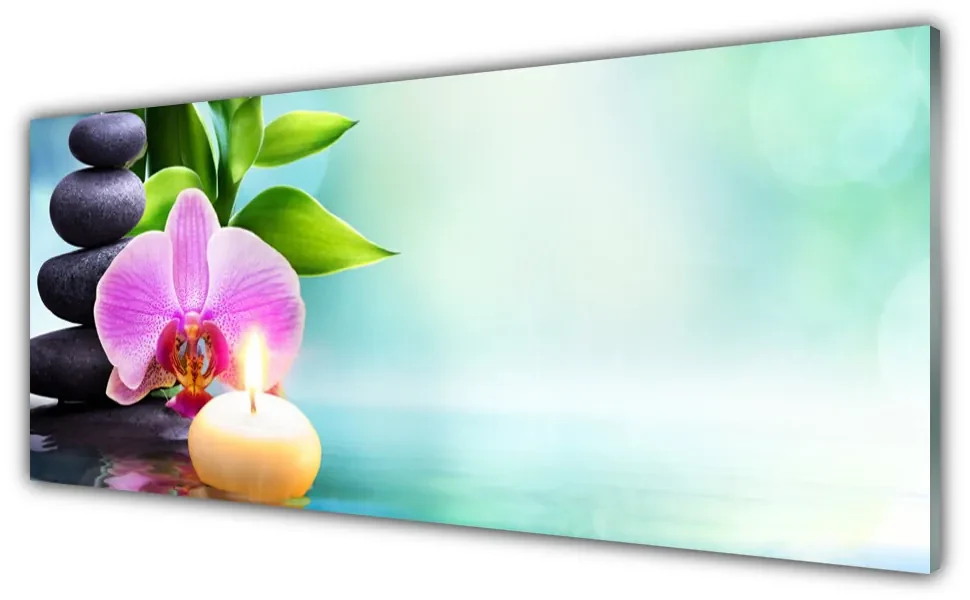 Obraz Szklany Orchidea Woda Natura