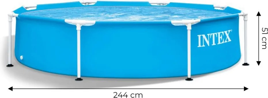 Basen stelażowy okrągły 244 cm Intex 205 dla dzieci