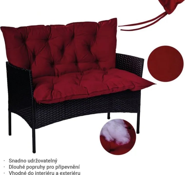 STILIST poduszki na ławkę, 98 x 100 x 8 cm, niebieska