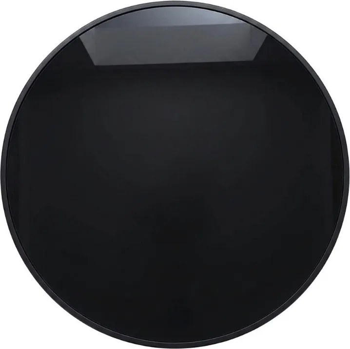 Okrągły stół ogrodowy z szklanym blatem ISLAND BLACK 60 cm, czarny