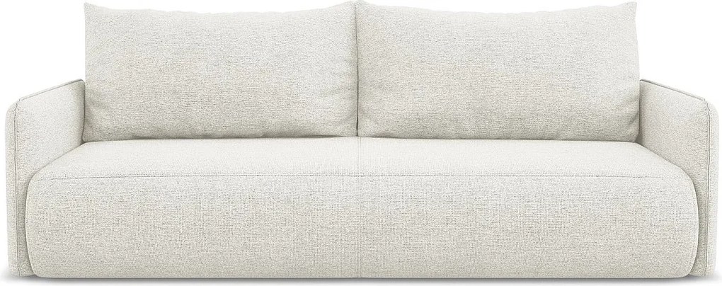 Kanapa 3-osobowa z funkcją spania - z tkaniny szenilowej - biały - NANEA