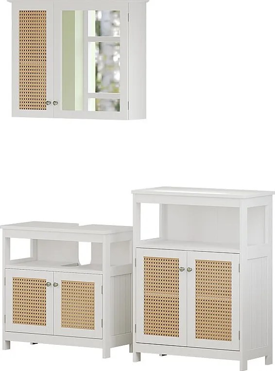 Zestaw mebli łazienkowych biały 60x30x60 rosario