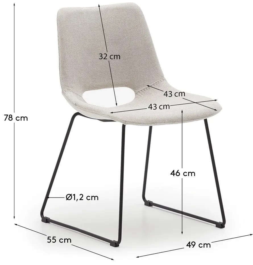 Beżowe krzesło Zahara – Kave Home