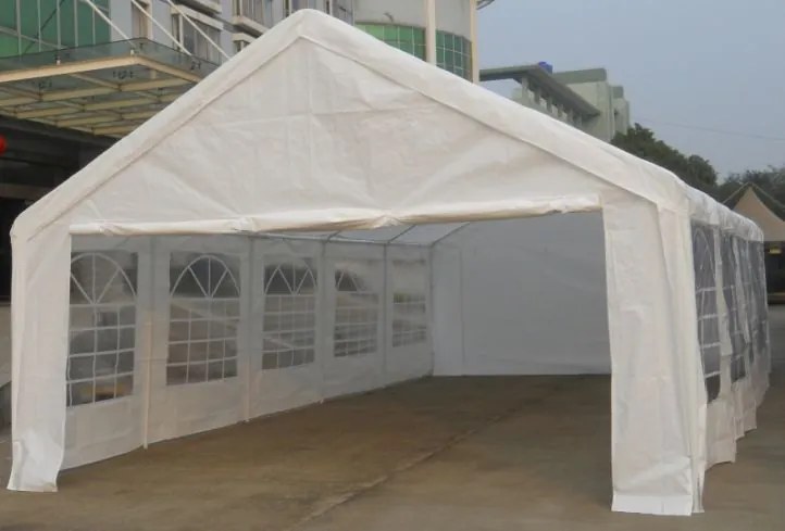 Duży biały namiot ogrodowy 5×10 m – wodoodporny, zamykany
