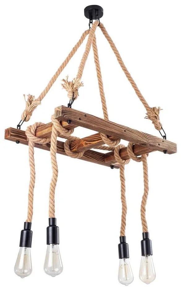 Żyrandol na lince EREBOS 4xE27/40W/230V brązowy