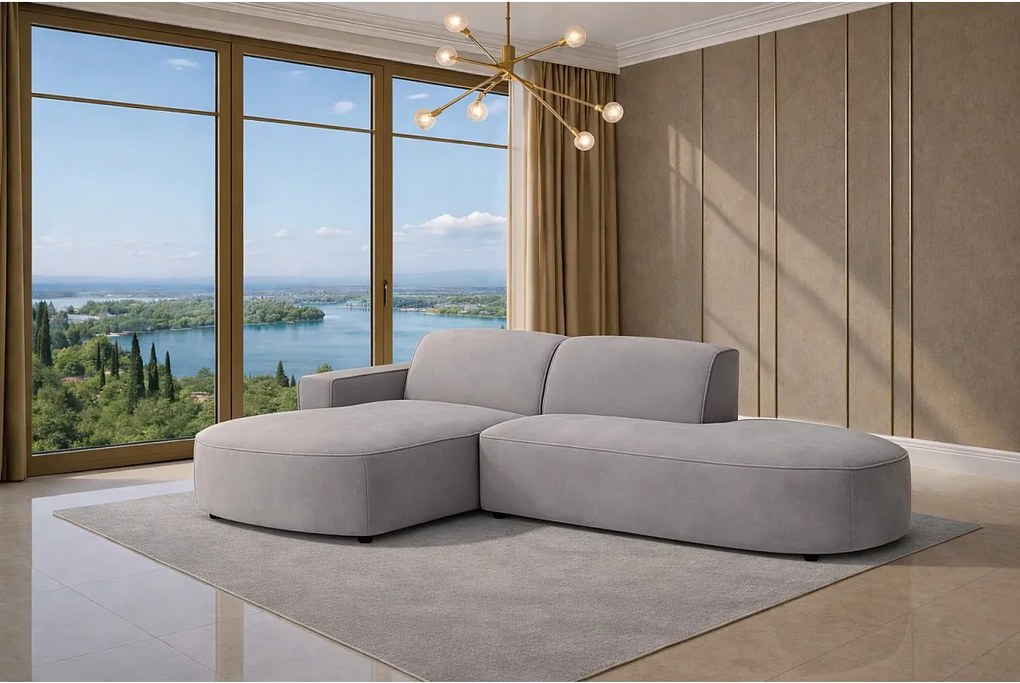 Narożnik Cursal Atelier, tkanina Salvador, Szary, Lewy