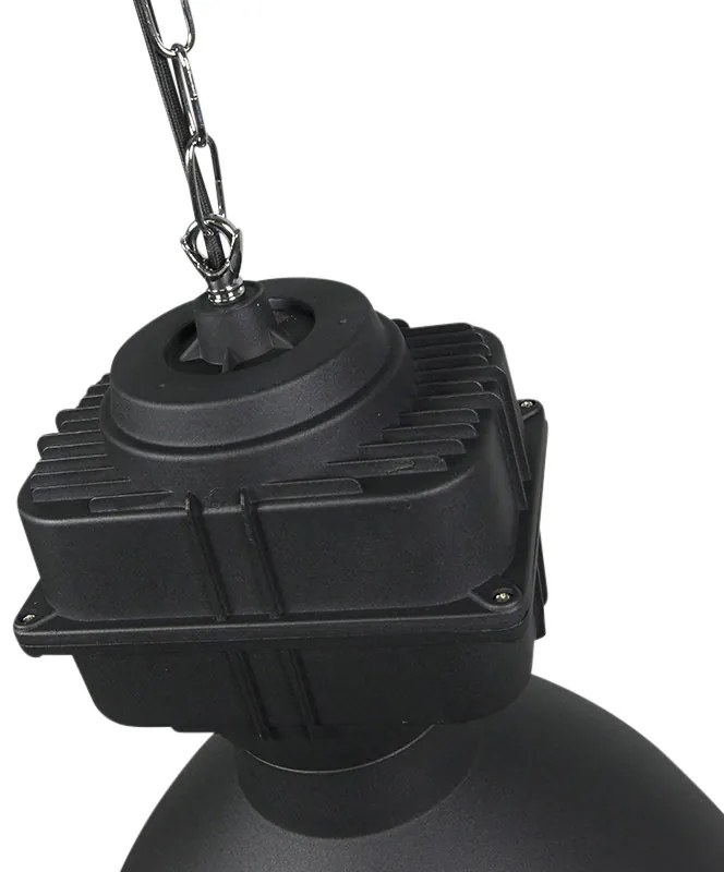 Industrialna lampa wisząca mała matowa czarna - Sicko