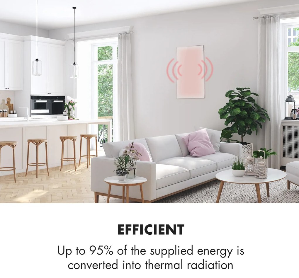 Klarstein Wonderwall 450W 90x50cm Panel na podczerwień Biały