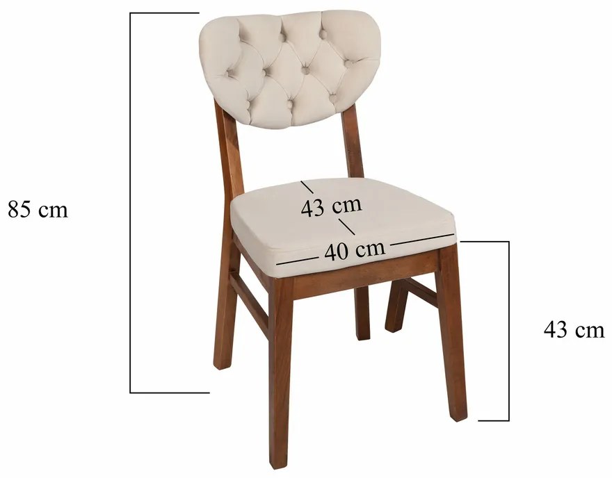 Zestaw krzeseł do jadalni Elma Beige, 2 szt.
