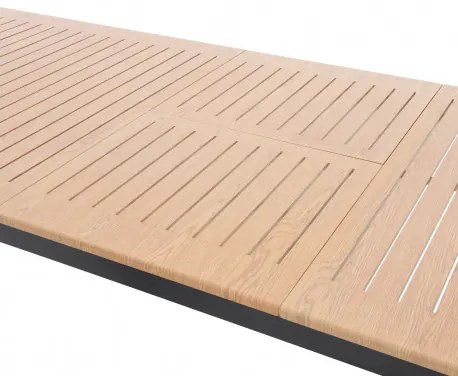 EXPERT WOOD antracyt - stół ogrodowy rozkładany aluminiowy 220/280 x 100 x 75 cm