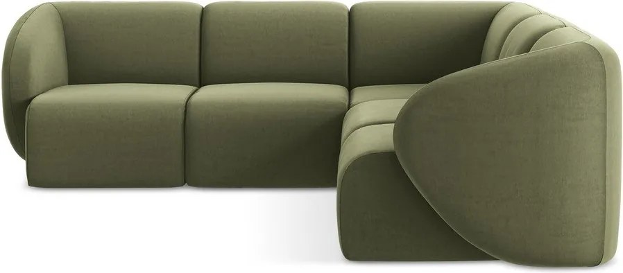 Zielony aksamitny narożnik Lani – Makamii