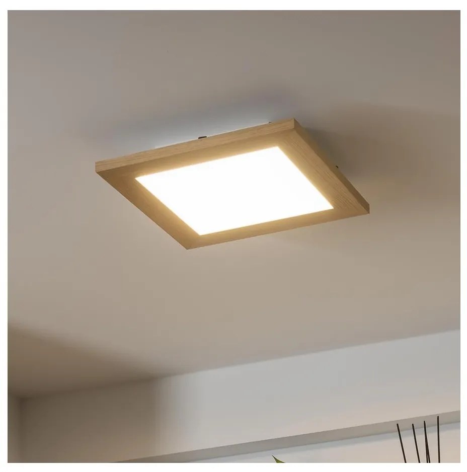 Brilagi - Ściemnialne oświetlenie LED SLIMFRAME WOOD LED/25W/230V 34x34 cm + pilot