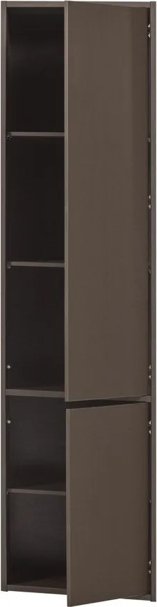 Ciemnobrązowa szafka modułowa z litego drewna sosnowego 55x215 cm Meggy – WOOOD