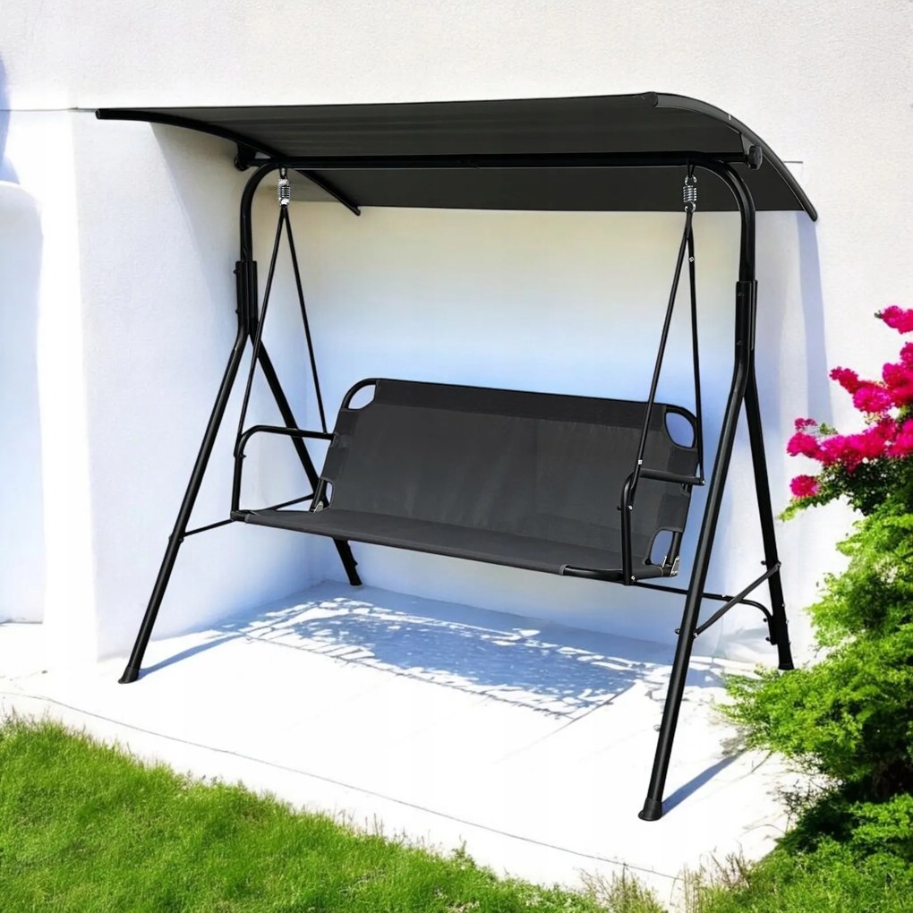 Huśtawka do ogrodu Paloma MAS-4006, wolnostojąca, kolor szary