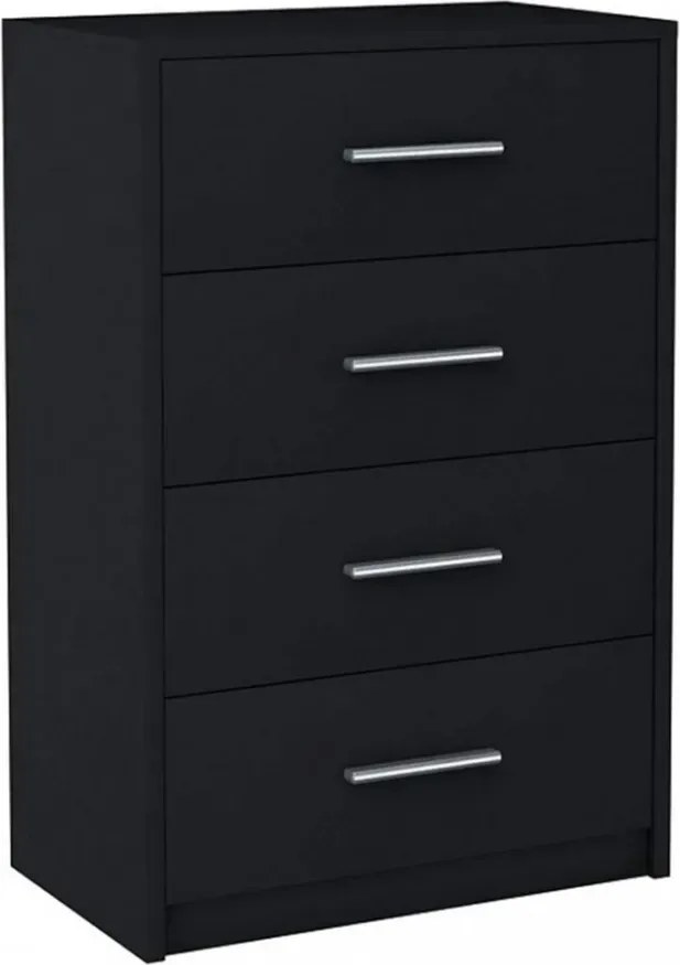 Czarna komoda z 4 szufladami K1-F04