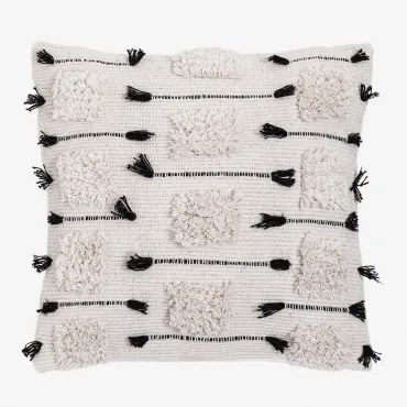 Kwadratowa Poduszka 45x45 Cm Z Bawełny Feyre Biała - Sklum