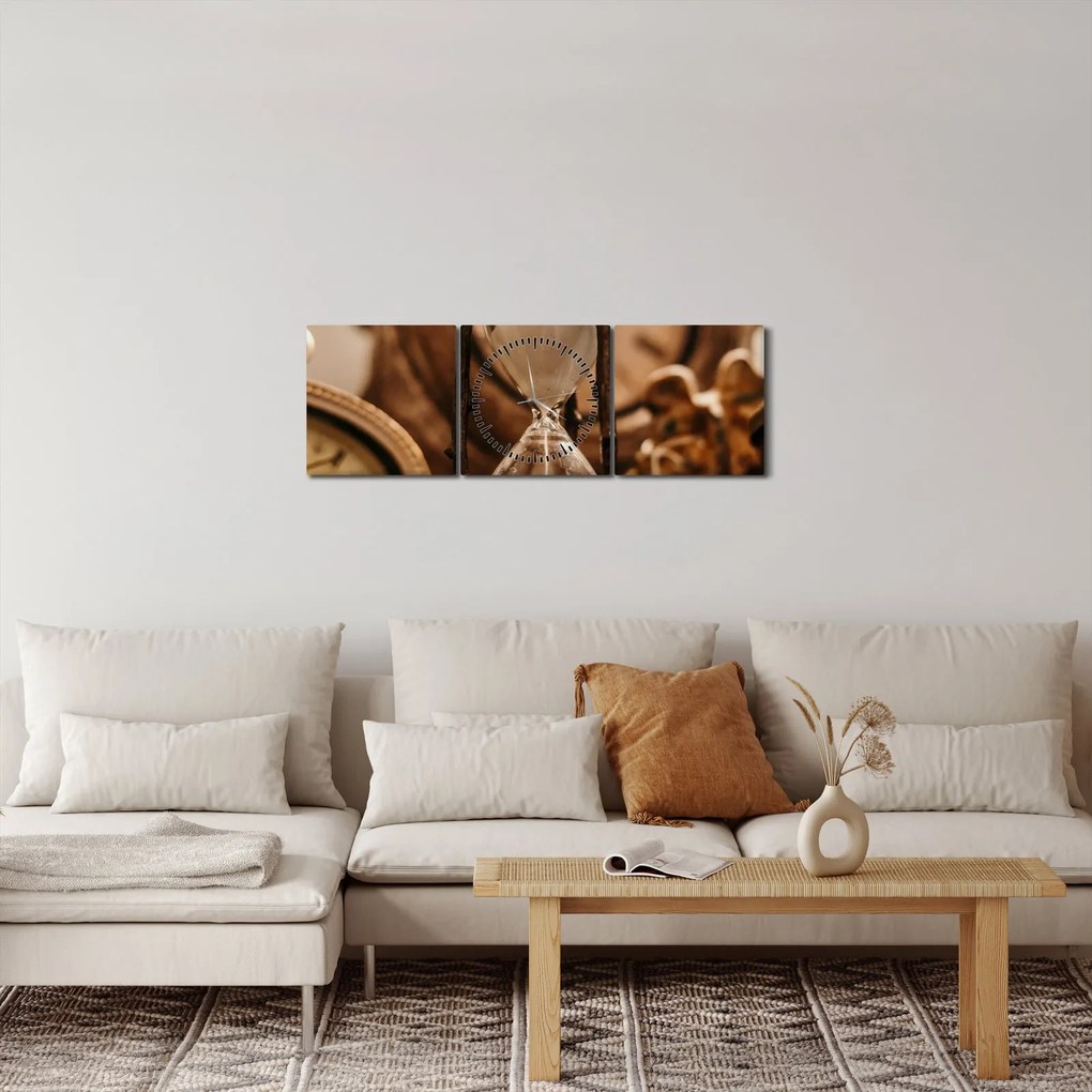 Obraz - klepsydra (z zegarem) (90x30 cm)