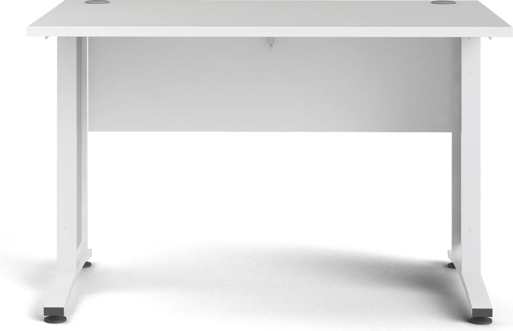 Biurko proste Prima biały 120 białe nogi